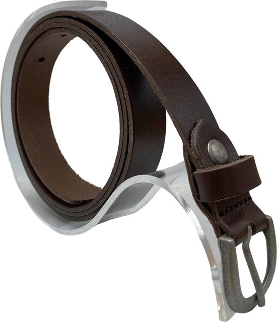 Arrigo Tailleriem Dames Donkerbruin Leer - 2 cm Breed - Arrigo.nl