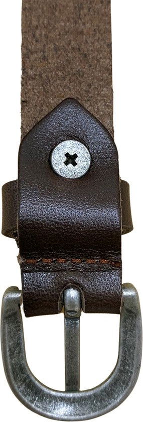 Arrigo Tailleriem Dames Donkerbruin Leer - 2 cm Breed - Arrigo.nl