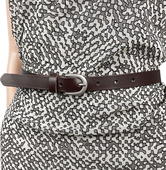 Arrigo Tailleriem Dames Donkerbruin Leer - 2 cm Breed - Arrigo.nl