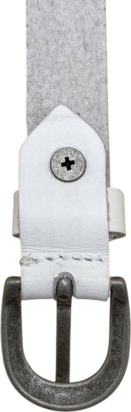 Arrigo Tailleriem Dames Wit Leer - 2 cm Breed - Arrigo.nl