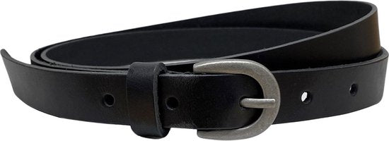 Arrigo Tailleriem Dames Zwart Leer - 2 cm breed - Arrigo.nl
