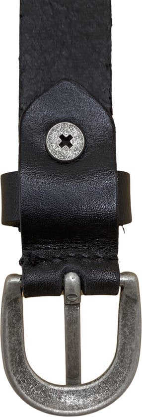 Arrigo Tailleriem Dames Zwart Leer - 2 cm breed - Arrigo.nl