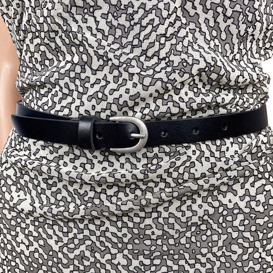 Arrigo Tailleriem Dames Zwart Leer - 2 cm breed - Arrigo.nl