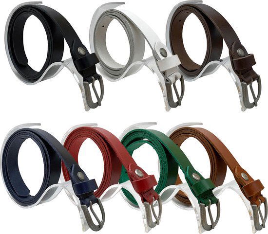 Arrigo Tailleriem Dames Zwart Leer - 2 cm breed - Arrigo.nl