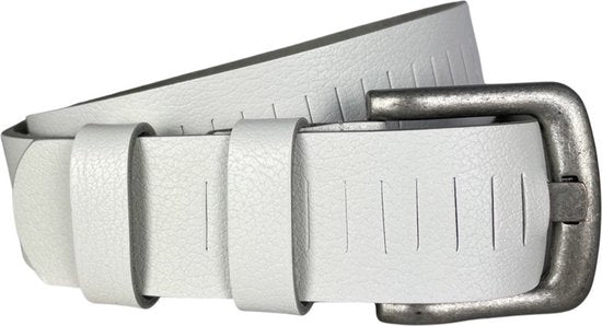 Arrigo Witte Geperforeerde Gaatjesriem - 4 cm breed - Arrigo.nl