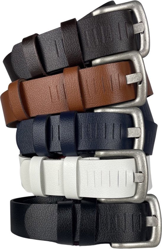 Arrigo Witte Geperforeerde Gaatjesriem - 4 cm breed - Arrigo.nl