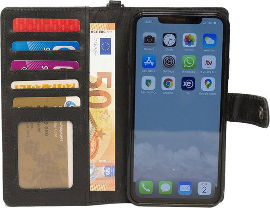 Arrigo Zwarte Bookcase voor iPhone 8 - Arrigo.nl