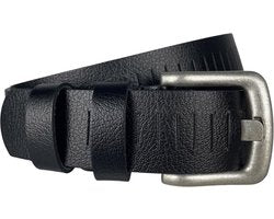 Arrigo Zwarte Geperforeerde Gaatjesriem - 4 cm breed - Arrigo.nl