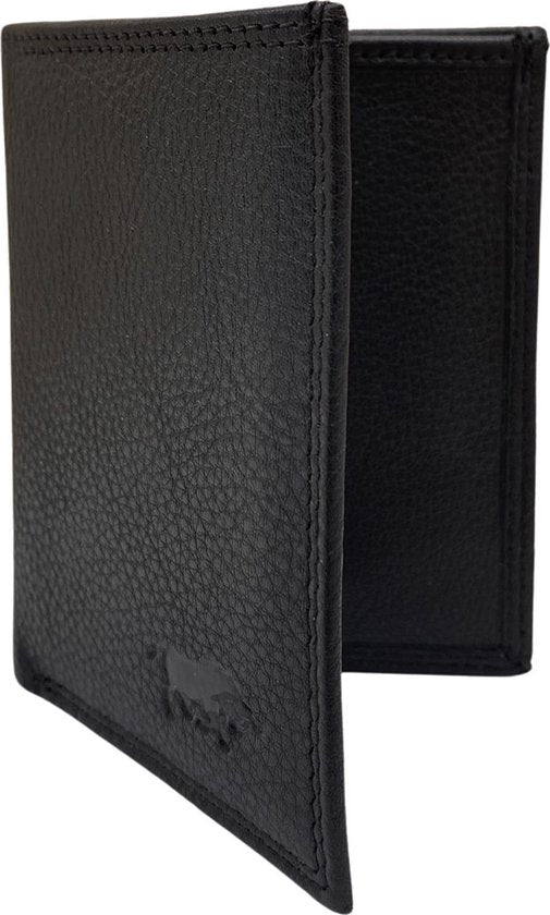 Arrigo Zwarte Leer Creditcardhouder en Pasjeshouder met Briefgeldvak - Arrigo.nl