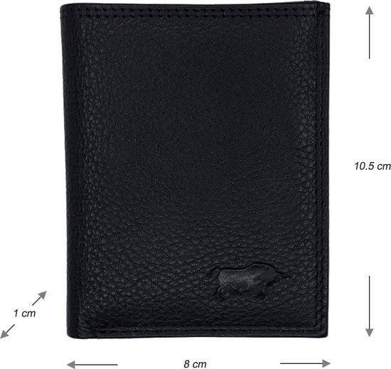 Arrigo Zwarte Leer Creditcardhouder en Pasjeshouder met Briefgeldvak - Arrigo.nl