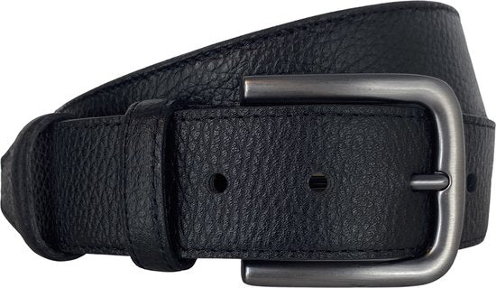 Arrigo Zwarte Leren Riem met Rits - 4 cm breed - Arrigo.nl