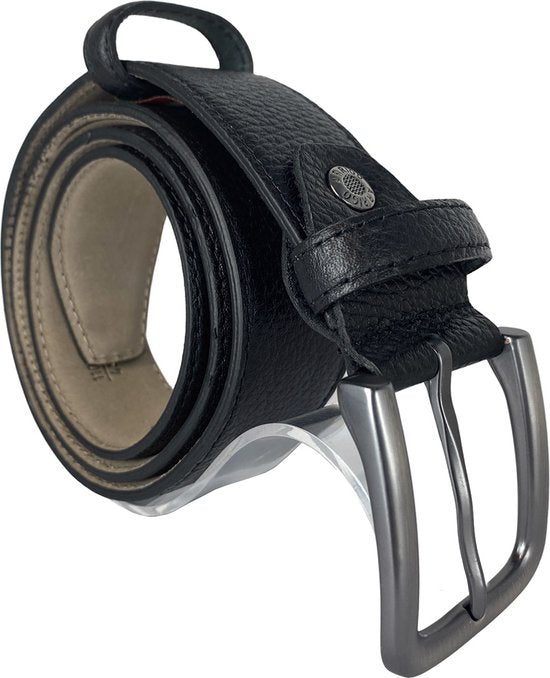 Arrigo Zwarte Leren Riem met Rits - 4 cm breed - Arrigo.nl