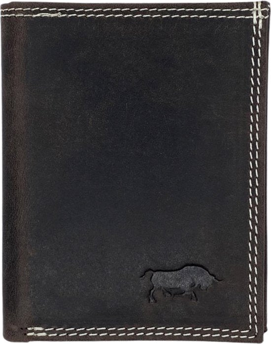 Arrigo creditcardhouder pasjeshouder kaarthouder buffelleer leer donkerbruin - Arrigo Leather Goods