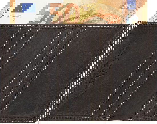 Arrigo creditcardhouder pasjeshouder kaarthouder buffelleer leer donkerbruin - Arrigo Leather Goods