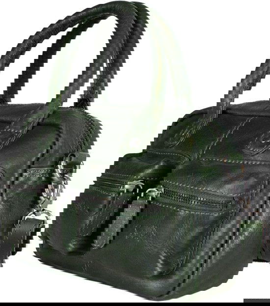 Arrigo dames klein schoudertasje mini westernbag leer groen - Arrigo.nl