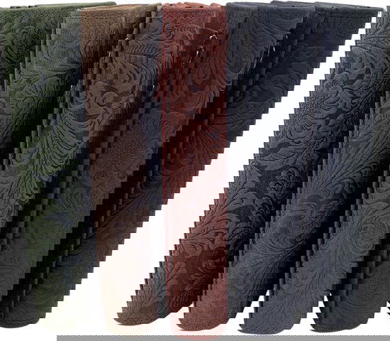 Arrigo dames portemonnee in cognackleurig leer met bloemenprint - Arrigo.nl