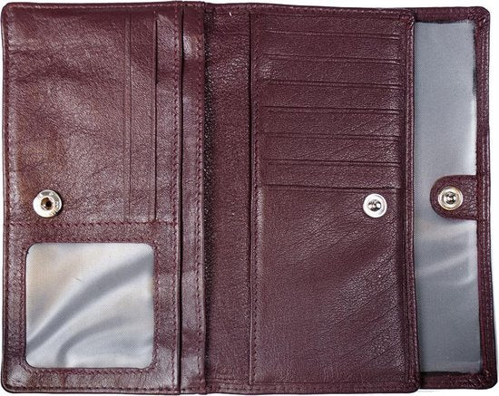 Arrigo damesportemonnee van bordeauxrood leer met RFID-bescherming - Arrigo.nl