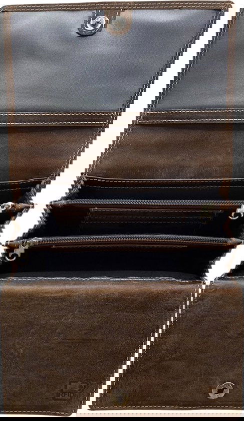 Arrigo damesportemonnee van cognackleurig buffelleer met RFID-bescherming - Arrigo.nl