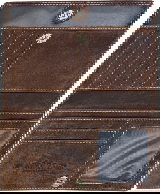 Arrigo damesportemonnee van cognackleurig buffelleer met RFID-bescherming - Arrigo.nl