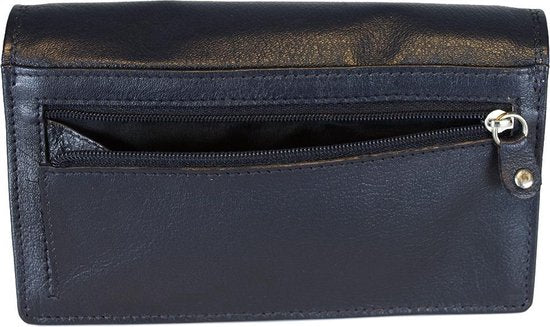Arrigo damesportemonnee van donkerblauw leer met RFID-bescherming - Arrigo.nl