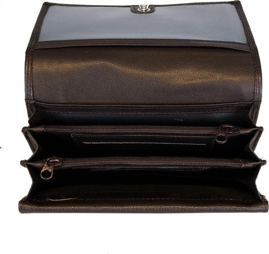 Arrigo damesportemonnee van donkerbruin leer met RFID-bescherming - Arrigo.nl