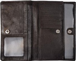 Arrigo damesportemonnee van donkerbruin leer met RFID-bescherming - Arrigo.nl