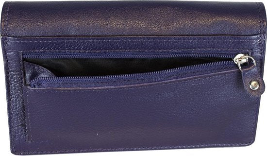 Arrigo damesportemonnee van donkerpaars leer met RFID-bescherming - Arrigo.nl
