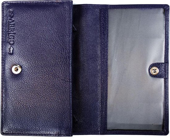 Arrigo damesportemonnee van donkerpaars leer met RFID-bescherming - Arrigo.nl