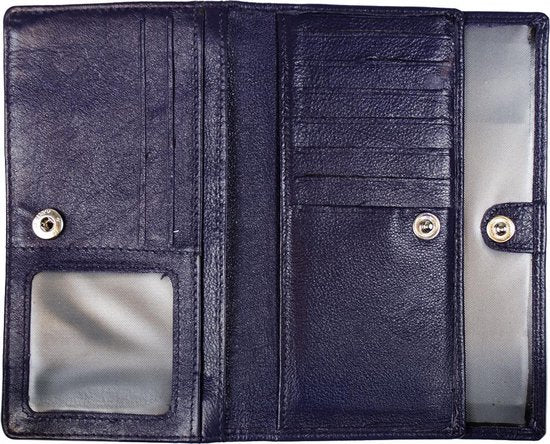 Arrigo damesportemonnee van donkerpaars leer met RFID-bescherming - Arrigo.nl