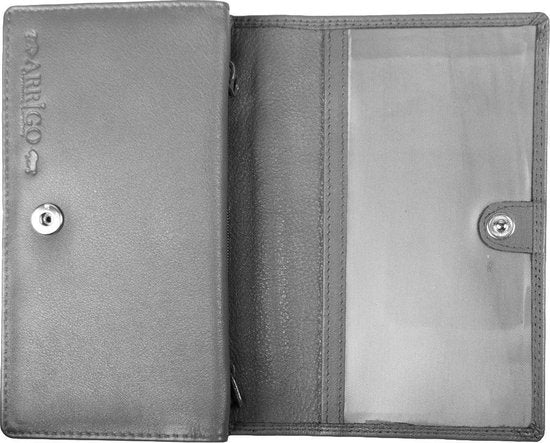 Arrigo damesportemonnee van grijs leer met RFID-bescherming - Arrigo.nl