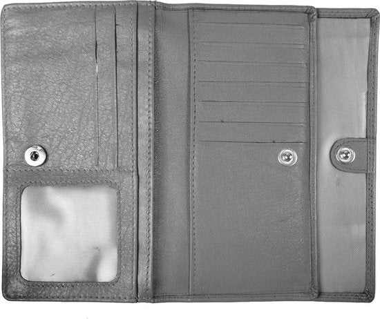 Arrigo damesportemonnee van grijs leer met RFID-bescherming - Arrigo.nl