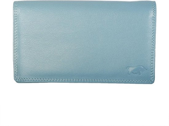Arrigo damesportemonnee van lichtblauw leer met RFID-bescherming - Arrigo.nl