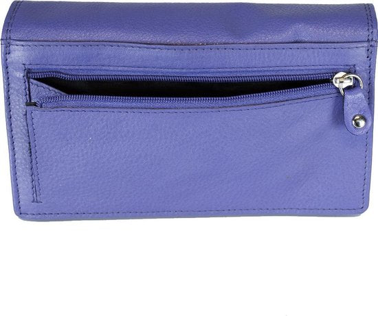 Arrigo damesportemonnee van paars leer met RFID-bescherming - Arrigo.nl