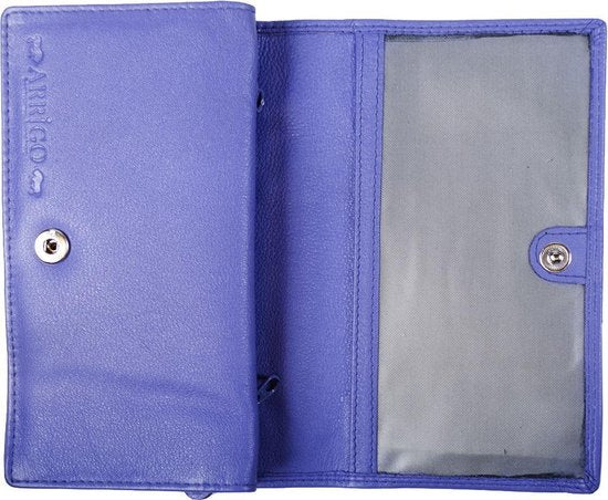 Arrigo damesportemonnee van paars leer met RFID-bescherming - Arrigo.nl