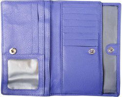 Arrigo damesportemonnee van paars leer met RFID-bescherming - Arrigo.nl