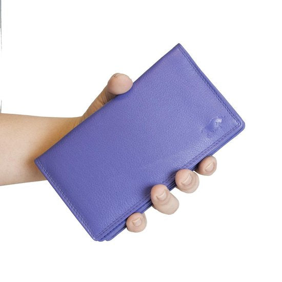 Arrigo damesportemonnee van paars leer met RFID-bescherming - Arrigo.nl