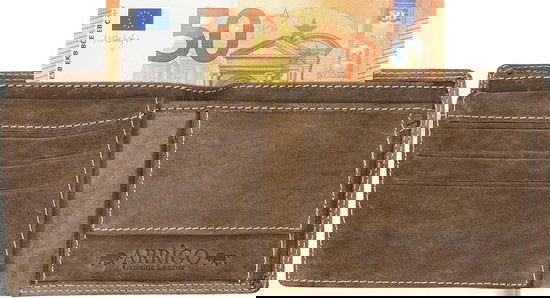 Arrigo herenportemonnee in billfold-model van cognackleurig buffelleer - Arrigo.nl