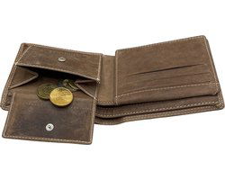 Arrigo herenportemonnee in billfold-model van cognackleurig buffelleer - Arrigo.nl