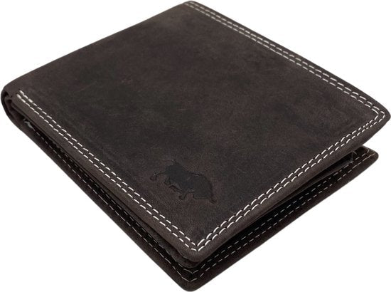 Arrigo herenportemonnee in billfold-model van donkerbruin buffelleer - Arrigo.nl
