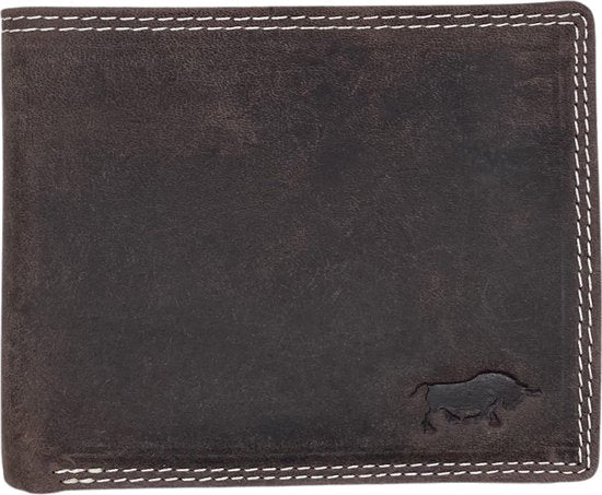 Arrigo herenportemonnee in billfold-model van donkerbruin buffelleer - Arrigo.nl