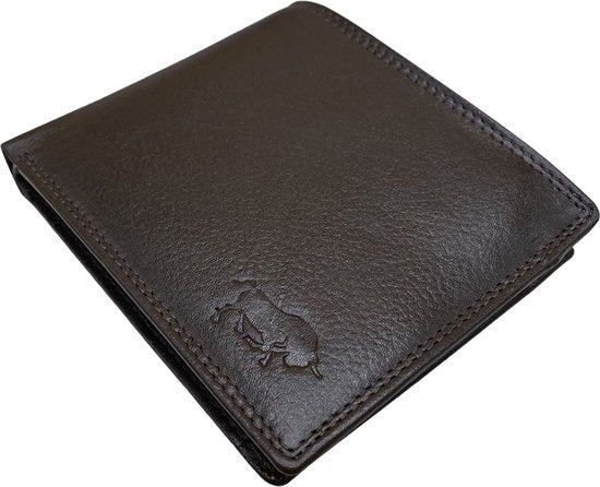 Arrigo herenportemonnee van bruin rundleer in billfold-model - Arrigo.nl