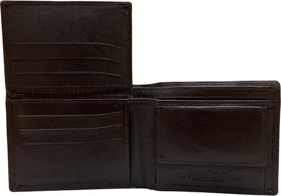 Arrigo herenportemonnee van bruin rundleer in billfold-model - Arrigo.nl