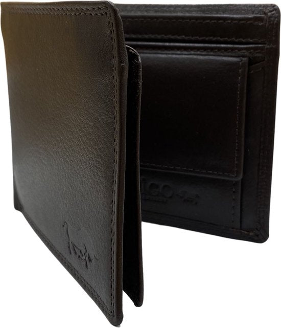 Arrigo herenportemonnee van bruin rundleer in billfold-model - Arrigo.nl