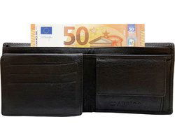 Arrigo herenportemonnee van zwart rundleer in billfold-model - Arrigo.nl