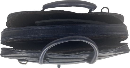 Arrigo laptopbag 17 inch blauw - Arrigo.nl