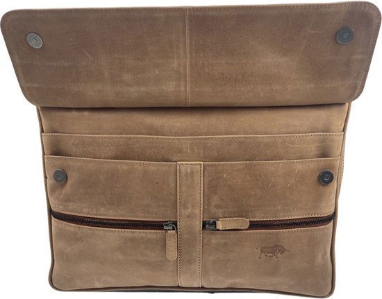 Arrigo laptoptas 17 inch Taupe - Arrigo.nl