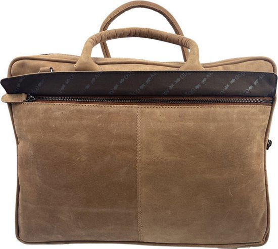 Arrigo laptoptas 17 inch Taupe - Arrigo.nl