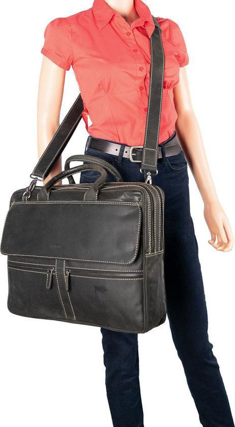 Arrigo laptoptas 17 inch Zwart - Arrigo.nl