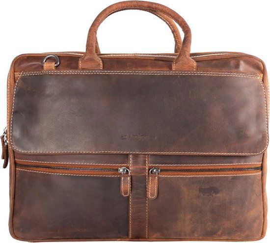 Arrigo laptoptas 17 inch cognac - Arrigo.nl