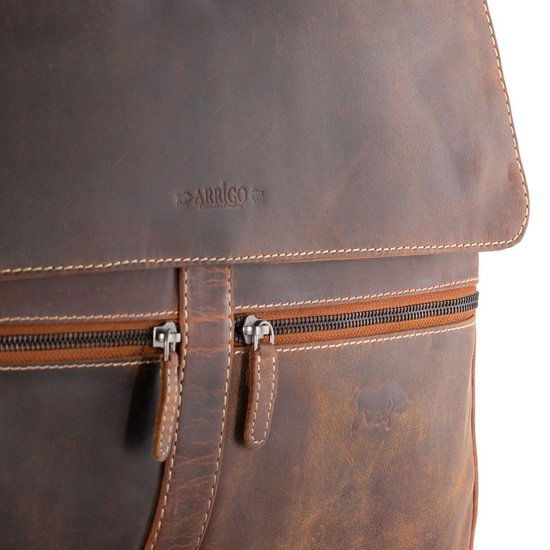 Arrigo laptoptas 17 inch cognac - Arrigo.nl